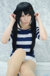 cosplay k-on! nakano_azusa pantyhose shorts tshirt twintails yaya rating:Safe score:1 user:nil!