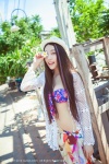 bikini cardigan fedora lynn_(ii) sarong swimsuit xiuren_139 rating:Safe score:0 user:nil!