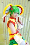 cosplay detached_sleeves dragon_kid green_hair headdress huang_pao-lin mikuro shorts tiger_&_bunny rating:Safe score:0 user:pixymisa