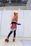 animal_ears cat_ears cosplay croptop gloves kanro miniskirt nina_(wazu_wasu) orange_hair skirt tail wazu_wasu rating:Safe score:0 user:pixymisa