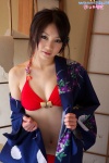 bikini cleavage genjoshi_summer_special_2009 hoshino_tomoyo open_clothes side-tie_bikini swimsuit wet yukata rating:Safe score:0 user:nil!
