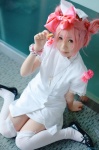 akira_(14568) cosplay dress hairbow original pink_hair thighhighs zettai_ryouiki rating:Safe score:2 user:nil!
