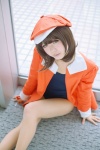 asakura_irori bakemonogatari cosplay hat jacket pantyhose school_swimsuit sengoku_nadeko swimsuit rating:Safe score:2 user:nil!