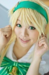 ahoge blonde_hair blouse cosplay endou_sora hairband hoshii_miki idolmaster jumper rating:Safe score:1 user:nil!