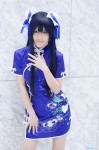blue_hair cosplay double_bun hair_ribbons love_live!_school_idol_project popuri qipao sonoda_umi rating:Safe score:0 user:nil!