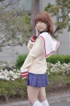clannad cosplay furukawa_nagisa kneesocks pleated_skirt reco sailor_uniform school_uniform skirt rating:Safe score:2 user:nil!