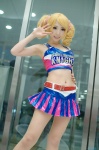 blonde_hair cheerleader_uniform cosplay croptop juliet_starling lollipop_chainsaw miniskirt momoiro_reku pantyhose skirt twintails rating:Safe score:0 user:nil!