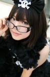 cosplay dress feather_boa glasses hairbow kurumi_nui looking_over_glasses namada onegai_my_melody rating:Safe score:1 user:nil!
