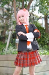 blazer blouse cosplay hinamori_amu nagisa_mark-02 pink_hair pleated_skirt school_uniform shugo_chara! side_ponytail skirt tie rating:Safe score:0 user:nil!