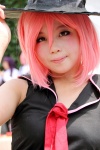 blouse cosplay kouwaaiki mahou_sensei_negima! makie_sasaki pink_hair tie witch_hat rating:Safe score:0 user:pixymisa
