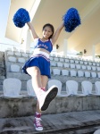 cheerleader_uniform croptop pleated_skirt pom_poms ponytail sayama_ayaka skirt socks tank_top rating:Safe score:0 user:nil!