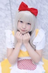 amemiya_kosuzu apron blonde_hair blouse cosplay doraemon dorami hairbow jumper rating:Safe score:0 user:nil!