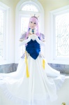 bathroom cosplay crystal_crown feena_fam_earthlight gloves gown kamui_arisa purple_hair tiara yoake_mae_yori_ruri_iro_na rating:Safe score:0 user:nil!