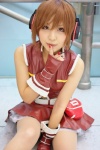 cosplay enuko fingerless_gloves gloves headset meiko miniskirt shorts skirt vest vocaloid rating:Safe score:0 user:nil!