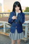 akiyama_mio blazer blouse cosplay k-on! miyabi pantyhose pleated_skirt school_uniform skirt rating:Safe score:1 user:nil!