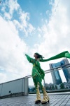 bodysuit cape cosplay detached_sleeves final_fantasy_iv green_hair miho rydia rating:Safe score:0 user:pixymisa