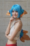 blouse blue_hair cosplay dragon_quest_x fins headband midriff sakiho weddie rating:Safe score:0 user:pixymisa