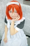 apron cosplay dress hairband maid maid_uniform orange_hair ringo socks tagme_character tagme_series rating:Safe score:0 user:nil!