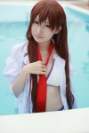 bikini cosplay hiokichi lab_coat makise_kurisu pool steins;gate swimsuit tie wet rating:Safe score:0 user:nil!
