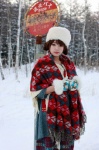 dress mittens shawl shinozaki_ai tuque vyj_120 rating:Safe score:1 user:nil!