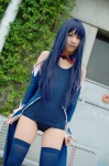 angel_mort blue_hair cosplay detached_sleeves furude_rika higurashi_no_naku_koro_ni one-piece_swimsuit pantyhose swimsuit thighhighs yoriyori rating:Safe score:2 user:nil!
