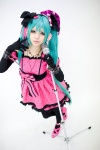 aida_yukiko aqua_hair cosplay dress gloves hatsune_miku microphone pantyhose romeo_to_cinderella_(vocaloid) twintails vocaloid rating:Safe score:0 user:DarkSSA