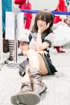 akitsu_honoka bakemonogatari blouse boots cosplay jumper school_uniform sengoku_nadeko rating:Safe score:1 user:nil!