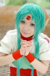 aqua_hair cosplay dress elf_ears finn_fish kamikaze_kaitou_jeanne moco wings rating:Safe score:0 user:nil!