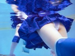bikini_bottom bishoujo_senshi_sailor_moon blue_hair boots choker cosplay elbow_gloves gloves leotard mercury_&_mars mizuno_ami pleated_skirt pool sailor_mercury sailor_uniform saku school_uniform skirt swimsuit wet rating:Safe score:2 user:nil!