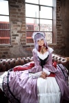 atelier_(series) atelier_totori cleavage cosplay gown hairband pamela_ibiss purple_hair shirayuki_himeno rating:Safe score:0 user:nil!