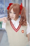 armband blouse cosplay hairbows kai_(ii) nails school_uniform shirai_kuroko sweater_vest to_aru_kagaku_no_railgun twintails rating:Safe score:0 user:nil!