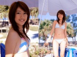 beach bikini side-tie_bikini swimsuit takigawa_hanako umbrella rating:Safe score:1 user:nil!