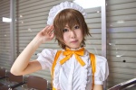 apron blouse code_geass cosplay genderswap hairband hazuki_kasei jumper kururugi_suzaku waitress waitress_uniform rating:Safe score:1 user:pixymisa