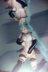 cosplay detached_sleeves hatsune_miku leggings one-piece_swimsuit pool saku scene_ever_4 swimsuit twintails vocaloid wet rating:Safe score:4 user:nil!