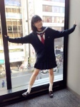 cardigan glasses kneesocks luchiino pleated_skirt sailor_uniform school_uniform skirt rating:Safe score:1 user:nil!
