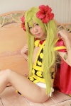 bracelets cape cosplay eiyuu_senki flowers green_hair kamehameha loincloth sash yae_maiko rating:Safe score:1 user:pixymisa
