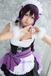 <3 apron blue_eyes bows choker cosplay hairband love_live!_school_idol_project maid maid_uniform purple_hair tojo_nozomi uri rating:Safe score:1 user:pixymisa