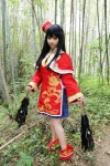blouse cosplay da_qiao fan hat higurashi_ran miniskirt sheer_legwear shin_sangoku_musou skirt rating:Safe score:1 user:nil!