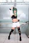 cosplay croptop fingerless_gloves gloves goggles green_eyes green_hair gumi jacket seri shorts thighhighs torn_clothes vocaloid rating:Safe score:2 user:pixymisa