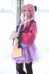 cosplay flower hairbow kimono megurine_luka mizuno pantyhose pink_hair tiered_skirt vocaloid rating:Safe score:0 user:pixymisa