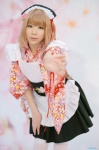 apron blonde_hair cosplay crossplay dress garter_belt hairband maid maid_uniform nao_(otosuki) otoko_no_ko_wa_meido_fuku_ga_osuki!? ryousuke thighhighs zettai_ryouiki rating:Safe score:0 user:nil!