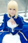 ahoge blonde_hair corset cosplay dress fate/series fate/zero saber tomiya rating:Safe score:2 user:nil!
