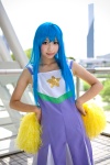ahoge blue_hair cheerleader_uniform cosplay dress izumi_konata lucky_star pom_poms zero_inch rating:Safe score:0 user:nil!
