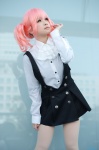 blouse cosplay inu_boku_secret_service jumper pantyhose pink_hair roromiya_karuta school_uniform sheer_legwear shirayuki_himeno twintails rating:Safe score:4 user:nil!