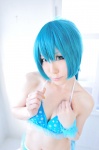 aqua_hair bathroom bathtub bikini cleavage colorful_pop_star!! cosplay haruka hatsune_miku ponytail swimsuit vocaloid rating:Safe score:1 user:nil!