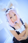 animal_ears bunny_ears cleavage cosplay dress headphones nitro_super_sonic pink_hair saku super_soniko rating:Safe score:0 user:nil!