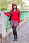 blouse bookbag cardigan dgc_0903 matsuo_arisa pantyhose pleated_skirt school_uniform skirt rating:Safe score:1 user:nil!