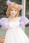 akuseru_warudo animal_ears cat_ears cat_paws cosplay dress inami_yuri kurashima_chiyuri paw_gloves rating:Safe score:0 user:pixymisa