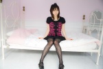 black_legwear dress hairbow katou_mari pantyhose tiered_skirt rating:Safe score:1 user:pixymisa