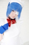 apron blue_hair cosplay eyepatch gloves hairband ikkitousen kibashi maid maid_uniform ryomou_shimei rating:Safe score:0 user:nil!